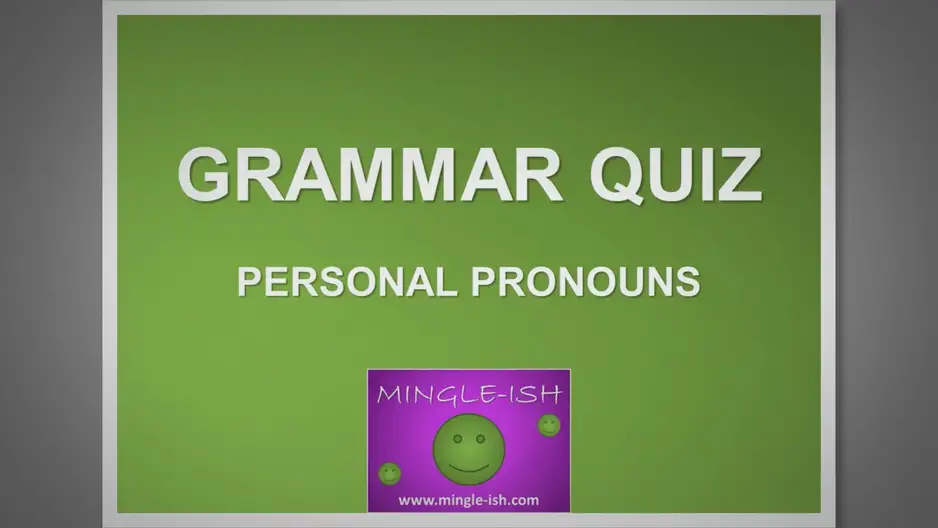 'Video thumbnail for Personal pronouns - Grammar quiz #1'