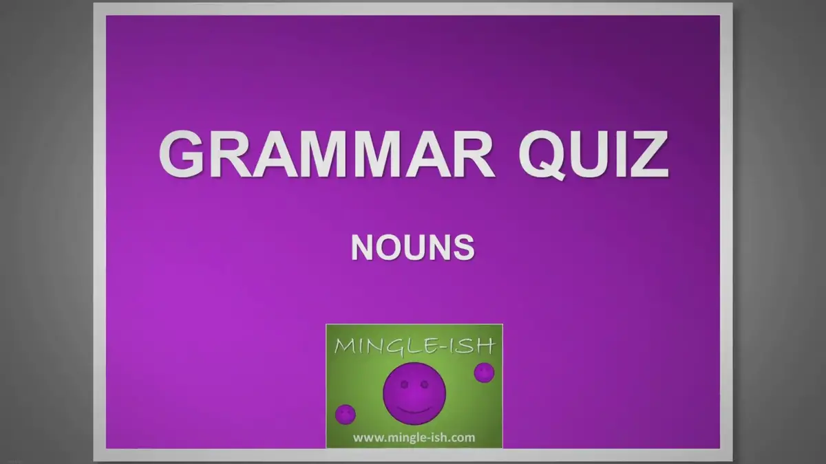 'Video thumbnail for Identify the NOUNS - Grammar quiz'