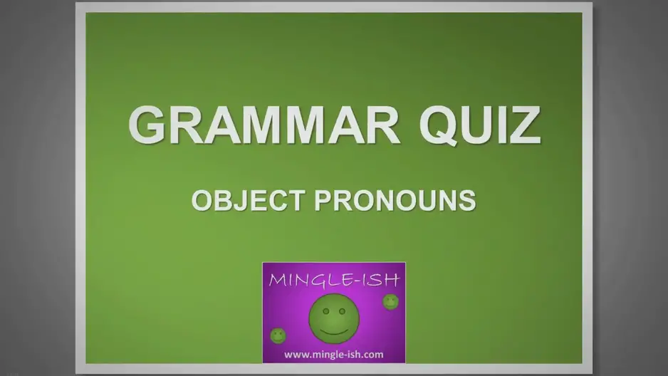 'Video thumbnail for Object pronouns - Grammar quiz'