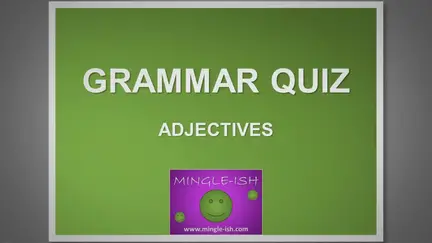 'Video thumbnail for Identify the ADJECTIVES - Grammar quiz #1'