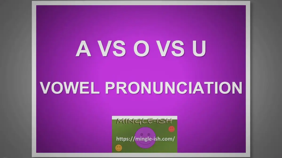 'Video thumbnail for Vowel pronunciation practice - a vs o vs u'