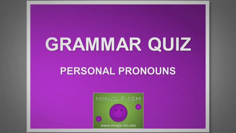 'Video thumbnail for Personal pronouns - Grammar quiz #2'