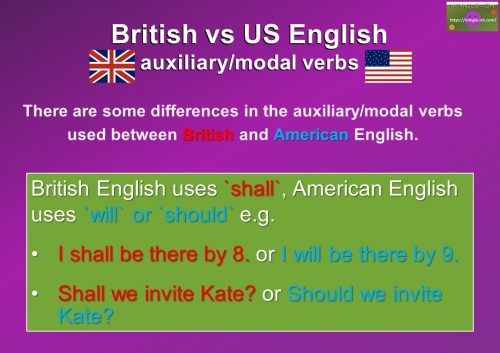 British English vs American English - modal/auxuliary verbs