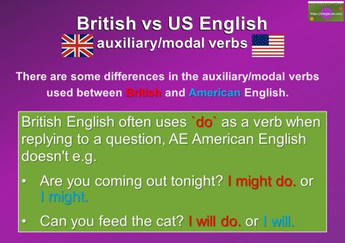 British English vs American English - modal/auxuliary verbs