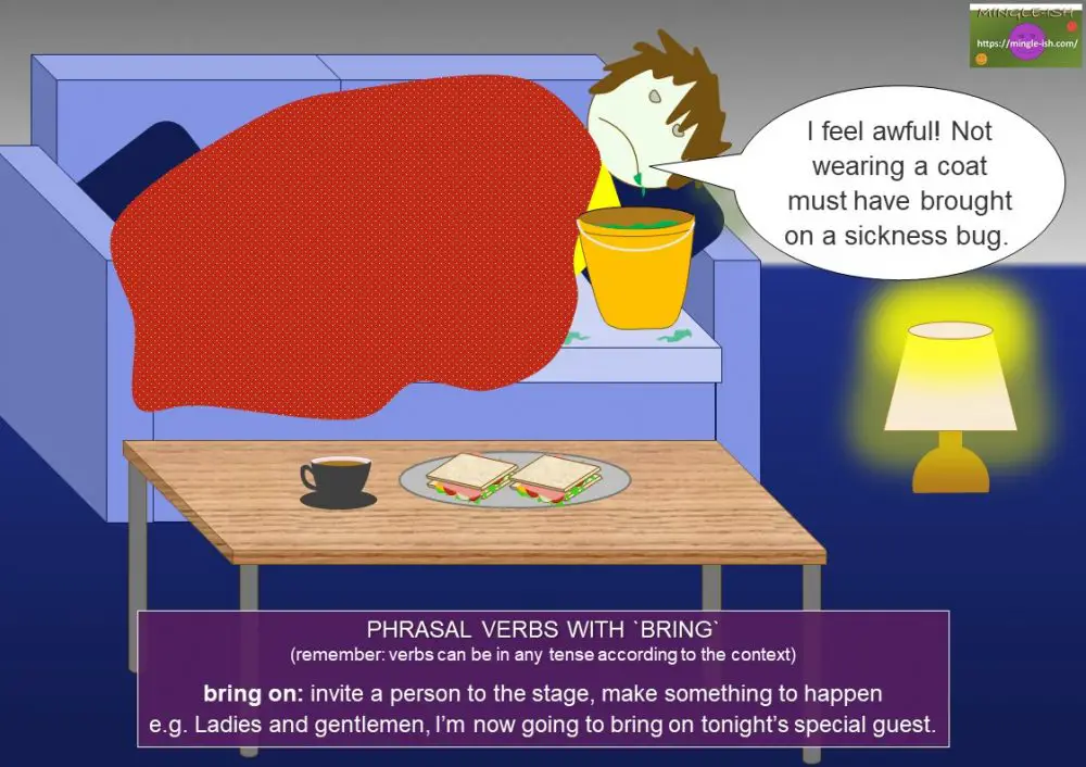 Phrasal verbs with bring mingle ish
