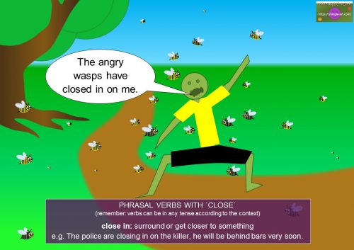 phrasal verbs with close - close in