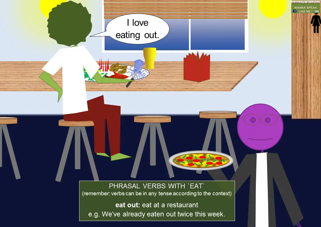 phrasal verbs with eat - eat out