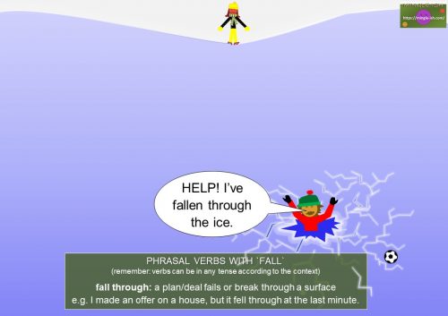 phrasal verbs with fall - fall through