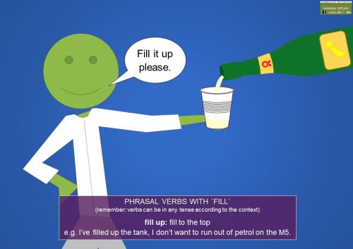 phrasal verbs with fill - fill up