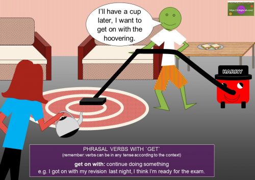 phrasal verbs with get - get on with