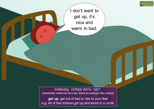 phrasal verbs with get - get up