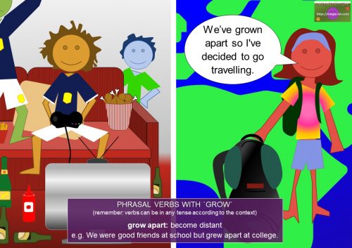 phrasal verbs with grow - grow apart