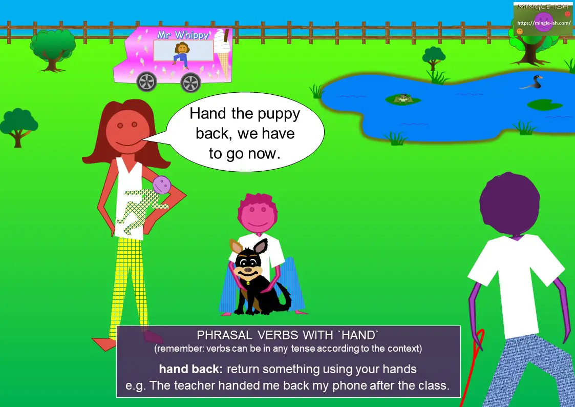 phrasal verbs with hand - hand back