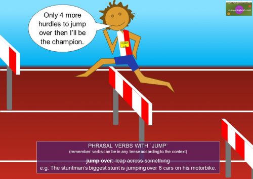 phrasal verbs with jump - jump over
