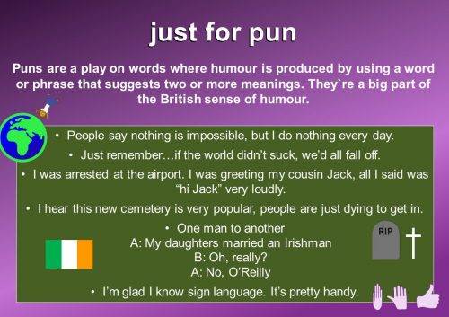 weird English - English puns