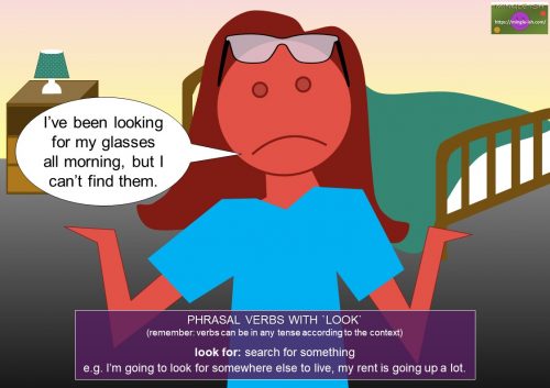 phrasal verbs with look - look for