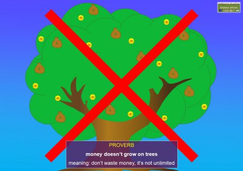 proverbs - money doesn’t grow on trees