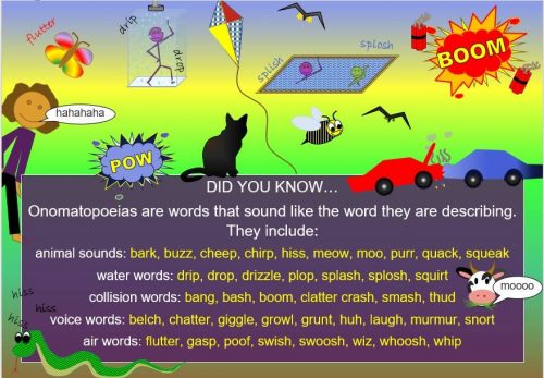 weird english facts - onomatopoeia