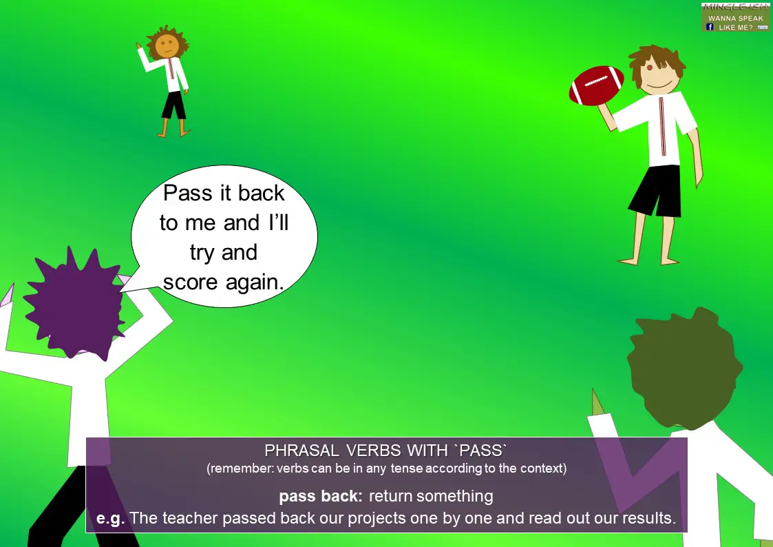 phrasal verbs with pass - pass back