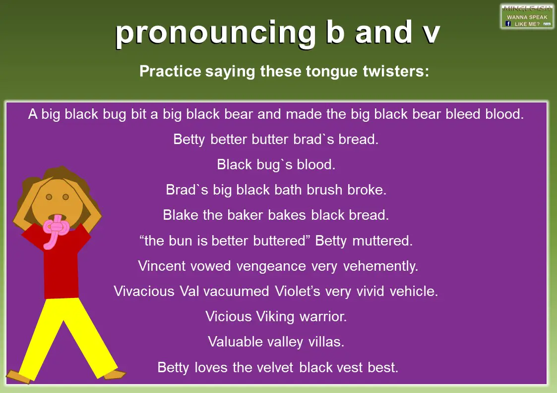 Pronouncing B And V Mingle Ish