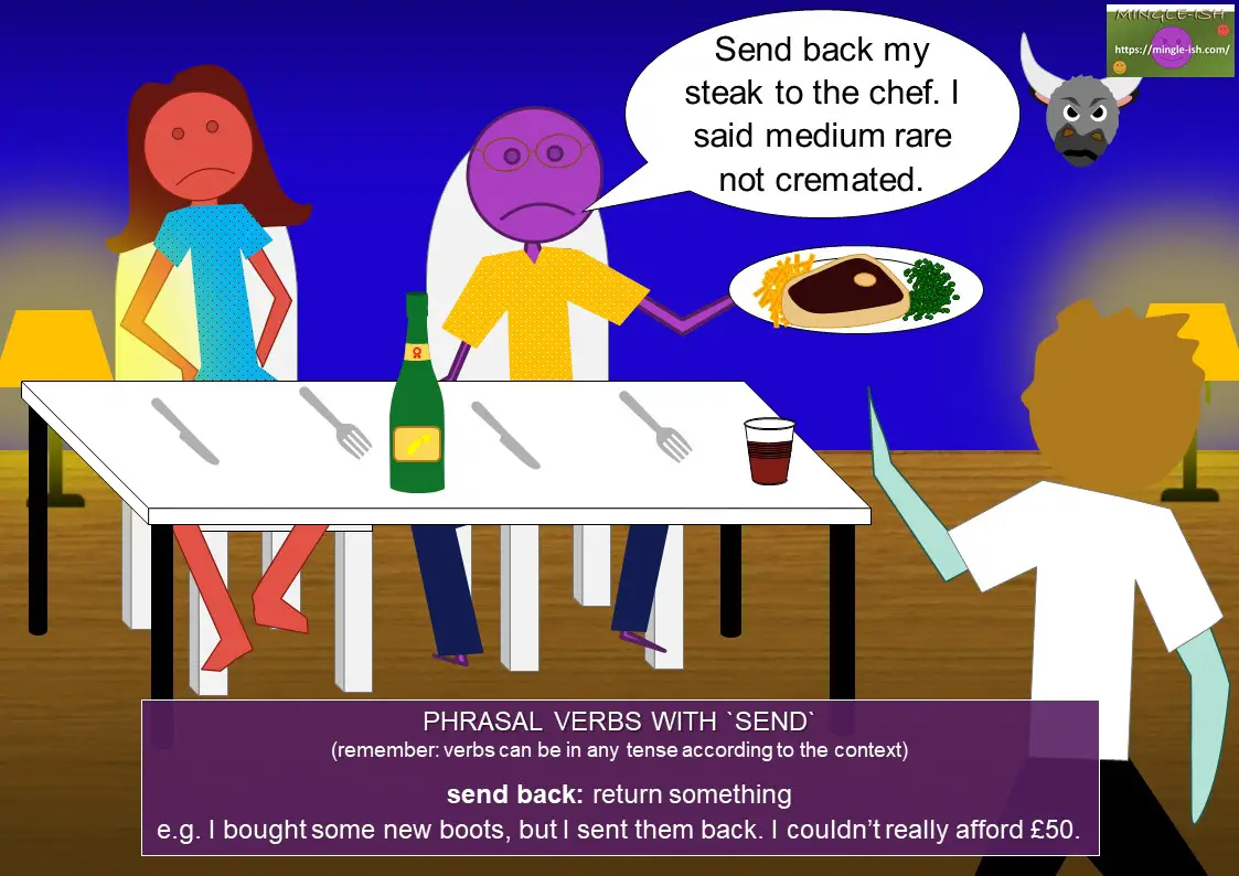 phrasal verbs with send - send back