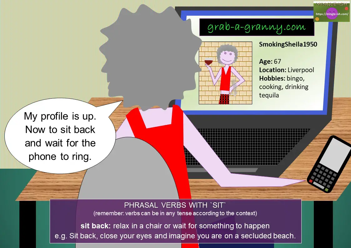 phrasal verbs with sit - sit back
