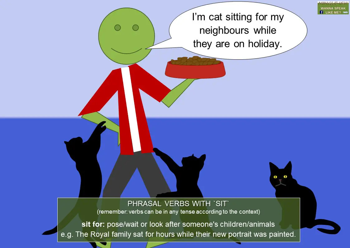 phrasal verbs with sit - sit for