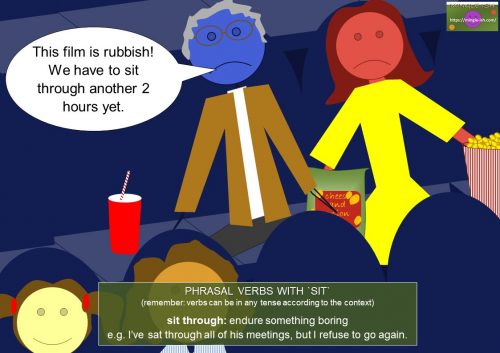 phrasal verbs with sit - sit through