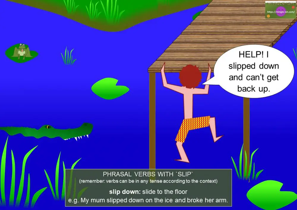 Phrasal verbs with slip Mingleish