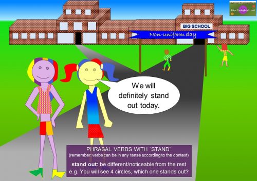 phrasal verbs with stand - stand out
