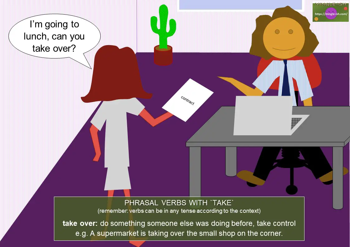 phrasal verbs with take - take over