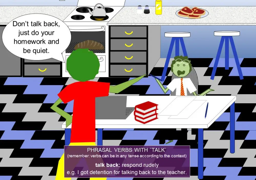 Phrasal verbs with talk Mingleish