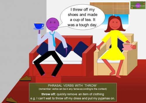 phrasal verbs in English (THROW) - throw off meaning