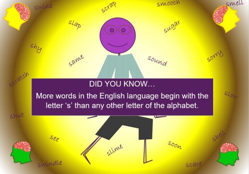 weird english facts - words begining with s