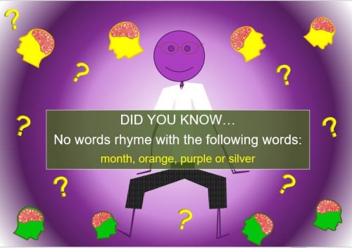 weird english facts - words with no rhyme