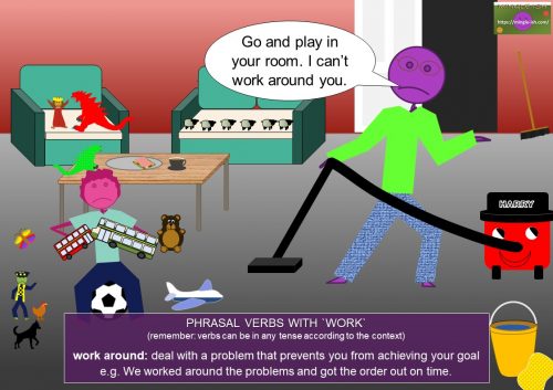 phrasal verbs with work - work around