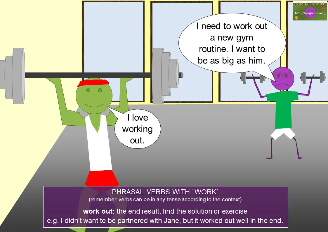 phrasal verbs with work - work out