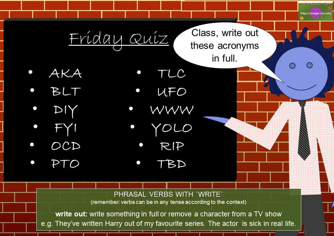 phrasal verbs with write - write out
