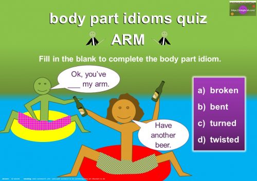 body part idioms quiz