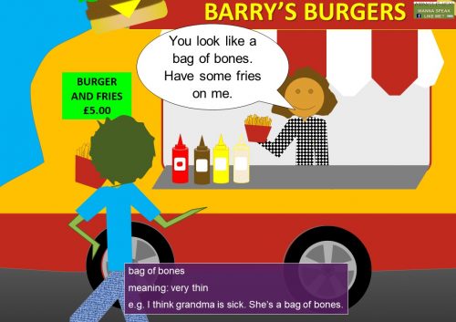 body idioms with bones list - bag of bones meaning