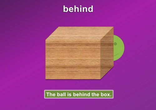 common prepositions - behind
