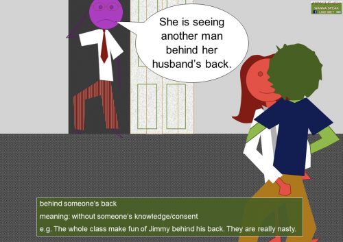 back idioms - behind someone's back