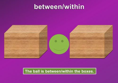 common prepositions - between/within