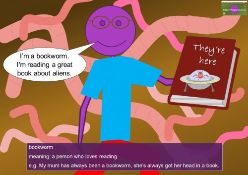 worm idioms list - bookworm meaning
