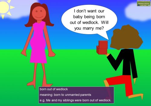 wedding sayings - born out of wedlock