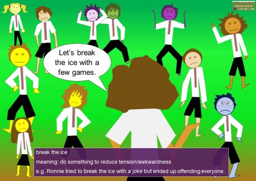 ice idioms and expressions - break the ice