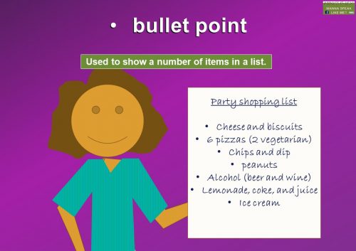punctuation marks - bullet point