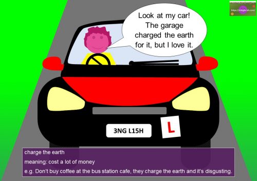 cost idioms - charge the earth