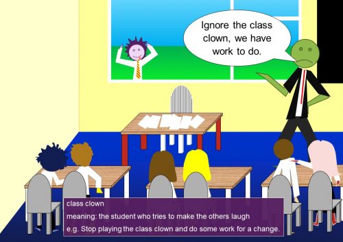 class idioms - class clown