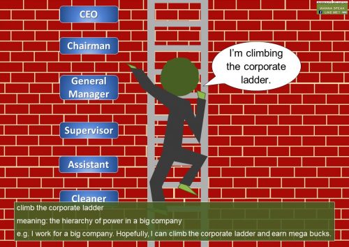 tool idioms - climb the corporate ladder